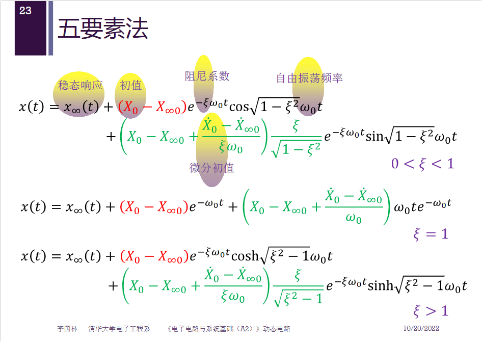 《电子电路与系统基础》课介绍的五要素法